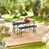 Relaxdays Bierbank 2er Set, faltbar, für Terrasse & Garten, Produktbild-Vorschau 2