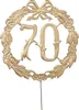 DEMMLER Festliche Zahl 70 gold 13cm mit Draht Produktbild-Vorschau 1