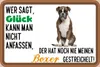 vianmo Holzschild 12x18 cm Glück nicht anfassen Boxer Hund Produktbild-Vorschau 1