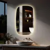S'AFIELINA 80×50 cm Badspiegel mit Beleuchtung Oval LED Produktbild-Vorschau 2