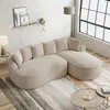 L-förmiges frameless Modulsofa, Chenille Cloud Sofa mit Produktbild-Vorschau 3