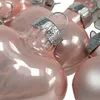 Christbaumschmuck Herzen 4cm Glas 12 Stück - Puderrosa Produktbild-Vorschau 4