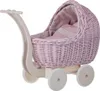 LILI Puppenwagen aus Weide Rosa 48X28 H26/47 CM Produktbild-Vorschau 2