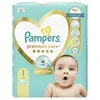 A package of Pampers Premium Care diapers featuring a baby's face. Podgląd zdjęcia produktu