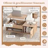 COSTWAY Couchtisch mit anhebbarer Platte und Stauraum, Produktbild-Vorschau 4