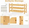 3 Ebenen Weinregal Bambus Weinständer für 18 Flaschen 62 x Produktbild-Vorschau 4