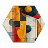 DEQORI Glasbild Echtglas 55x48 cm 'Geometrischer Produktbild-Vorschau 2