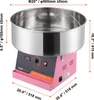 A pink and silver cotton candy machine with measurement indicators. Náhled obrázku produktu