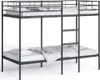 vidaXL Letto a castello senza materasso nero 90x190 cm in Anteprima dell’immagine prodotto 4