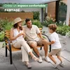 Akord Banc De Jardin Dalia Noir/Bois Naturel 122X58X82 Voir les images du produit 7