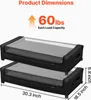Two stacked under-bed storage containers with dimensions and load capacity indicated. Anteprima dell’immagine prodotto
