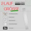 Vorhangschiene 2-läufig 300 cm – Gardinenschiene Set (3x100 Produktbild-Vorschau 2