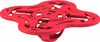 A red, star-shaped slatted bed base is shown against a white background. Produktbild-Vorschau