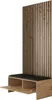 A hallway bench with a slatted back panel and storage compartments. Náhled obrázku produktu
