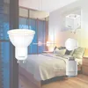 A collage of smart home devices overlaid on a bedroom scene. Produktbild-Vorschau