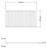 Dessin technique – DEOS Grille de cuisson en acier inoxydable 70 × 37 cm Voir les images du produit