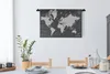 MuchoWow® Wandteppich Wandbehang Weltkarte - Schwarz - Weiß Produktbild-Vorschau 4