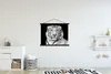 MuchoWow® Textilposter Tiger - Schwarz - Weiß - Porträt - Produktbild-Vorschau 2