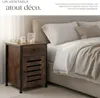 Table de chevet Waterford 40x42x60,5cm - Bois foncé Voir les images du produit 5