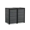 Keter Mülltonnenbox "Hide Away" 720L (3x 240L) Anthrazit - Produktbild-Vorschau 1