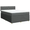 Boxspringbett mit Matratze Dunkelgrau 160x200 cm Stoff Produktbild-Vorschau 1