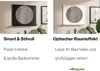 Two bathroom mirrors are displayed side-by-side with descriptive text. Podgląd zdjęcia produktu
