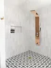 Sprchový panel, baterie, dešťová sprcha, hydromasáž, růžové Náhled obrázku produktu 4