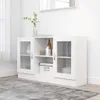 vidaXL Vitrinenschrank Weiß 120x30,5x70 cm Holzwerkstoff Produktbild-Vorschau 2