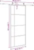 vidaXL Schiebetür mit Beschlag Schwarz 90x205 cm ESG-Glas Produktbild-Vorschau 8