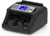 A black money counting machine with a digital display showing numbers and text. Produktbild-Vorschau