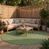 Volero - Outdoor Jute Teppich Rund - Bali Grün - Ø 100 cm - Produktbild-Vorschau 1