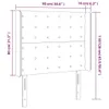 vidaXL Kopfteil mit Ohren Hellgrau 93x16x118/128 cm Samt - Produktbild-Vorschau 9