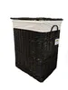 Panier à linge Coffre à linge en osier noir rectangulaire Voir les images du produit 4