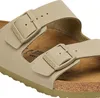 A close-up view of a beige Birkenstock sandal. Produktbild-Vorschau