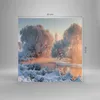 Bilder auf glas - Winter Schnee Fluss - 30x30cm - Produktbild-Vorschau 3