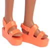 Barbie Fashionista Puppe im pink-orangenen Karokleid Produktbild-Vorschau 5