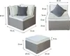 Salotto da giardino in polyrattan "Kuba" - 3 posti - grigio Anteprima dell’immagine prodotto 3