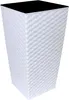 Hochkübel Finezia 25x25x46 Rattan weiss Produktbild-Vorschau 1
