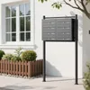 Wiltec 8er Briefkastenanlage schwarz 945 x 270 x 1500 mm, Produktbild-Vorschau 2