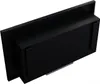 A black bioethanol fireplace viewed from a diagonal top-down angle, showcasing its rear mounting structure. Náhled obrázku produktu