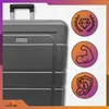 A close-up of a gray suitcase with three circular icons on the right side highlighting product features. Náhled obrázku produktu