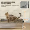 PawHut Katzenklo XXL Edelstahl Katzentoilette 130L mit 180° Produktbild-Vorschau 7