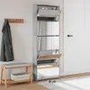vidaXL Schuhschrank mit Spiegel 5 Fächer Betongrau Produktbild-Vorschau 3