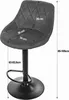 Tabouret De Bar - Leobert - Kast - Velours Noir/Base Noire Voir les images du produit 7
