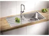 Evier à encastrer 60cm inox avec siphon - Blanco - 523034 - Voir les images du produit 2