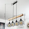 Torano »Torano« längliche Hängelampe aus Metall/Holz in Produktbild-Vorschau 4