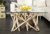 Tavolino di design in teak DRIFTWOOD 80cm con piano in Anteprima dell’immagine prodotto 6