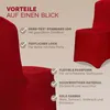DETEX® Stuhlhussen 6er Set Rot Hochzeit Stretch  Dehnbar Produktbild-Vorschau 7