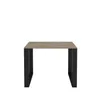 A table with a wooden top and black legs, isolated on a white background. Náhľad obrázku produktu