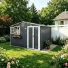 Abri de jardin en métal 7,19 m² - Abri de jardin gris à Voir les images du produit 2
